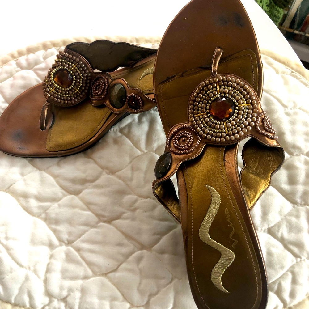 Dressy beaded sandals